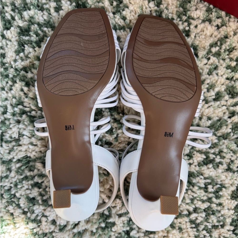 Never worn! Impo memory foam Women's Elegant White Strappy Heels - Picture 4 of 4